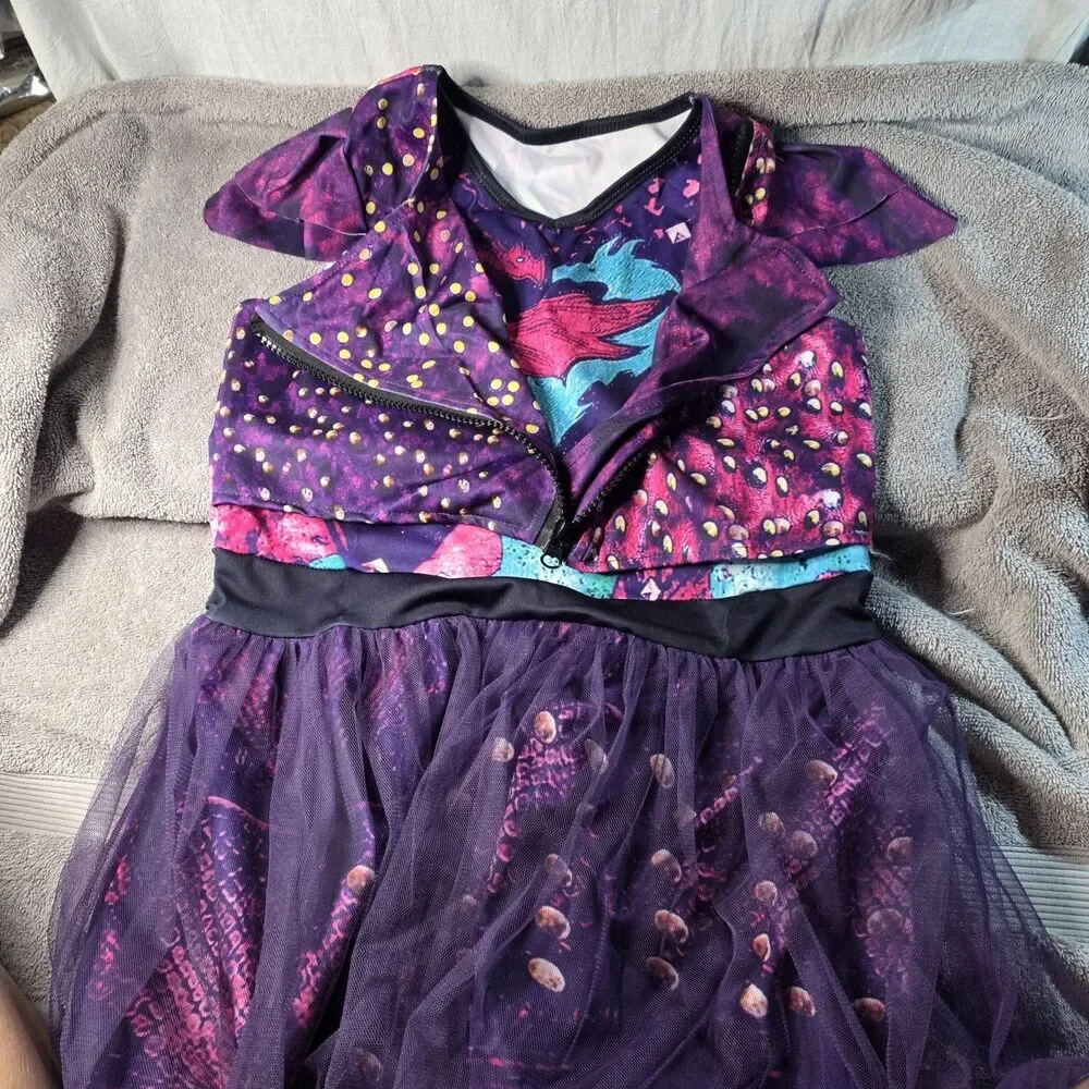 Disney Descendants Mal Costume DRESS ONLY Girls 9-10 Halloween Cosplay